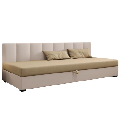 Jednolôžková posteľ 120x195 MANKA BIZ 2 - hnedá / ecru