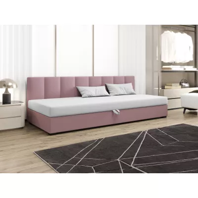 Jednolôžková posteľ 90x195 MANKA BIZ 2 - ružová / biela