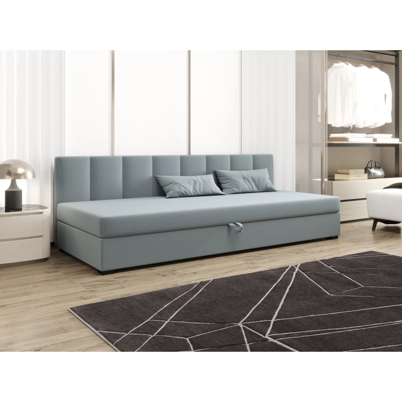 Jednolôžková posteľ 90x195 MANKA BIZ 2 - modrošedá