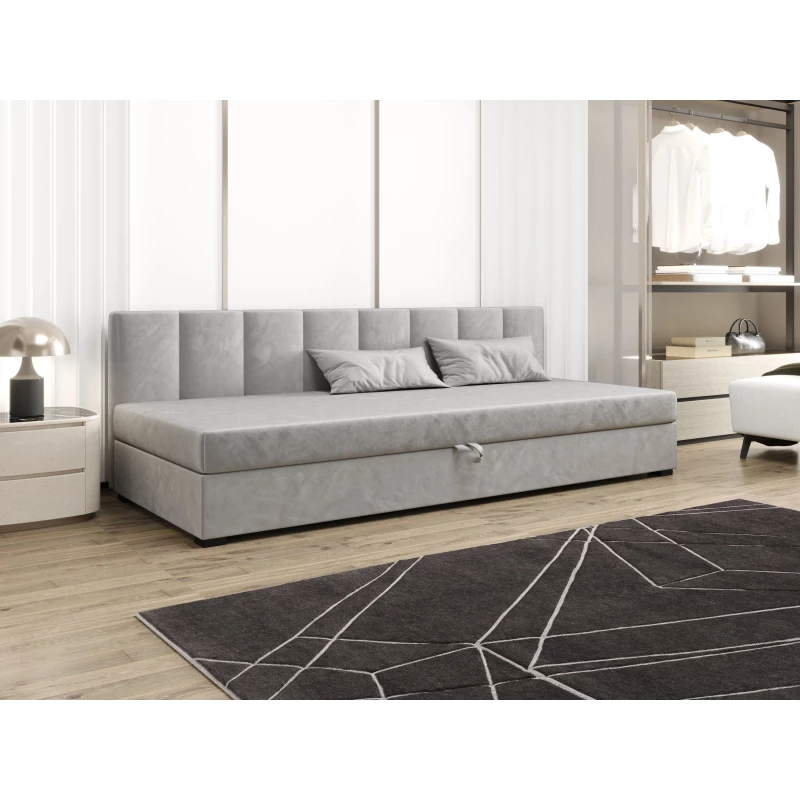 Jednolôžková posteľ 110x195 MANKA BIZ 2 - svetlo šedá