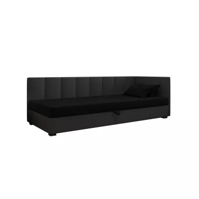 Jednolôžková posteľ 90x195 MANKA PLUS 1 - čierna / šedá
