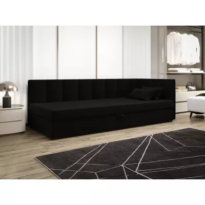 Jednolôžková posteľ 90x195 MANKA PLUS 1 - čierna