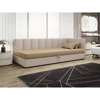 Jednolôžková posteľ 90x195 MANKA PLUS 1 - hnedá / ecru