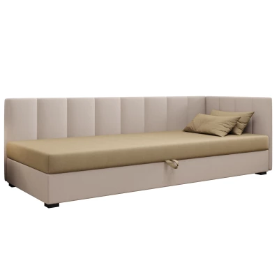 Jednolôžková posteľ 100x195 MANKA PLUS 1 - hnedá / ecru