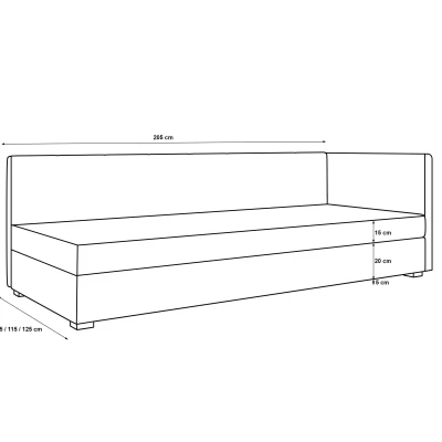 Jednolôžková posteľ 80x195 MANKA PLUS 1 - ružová