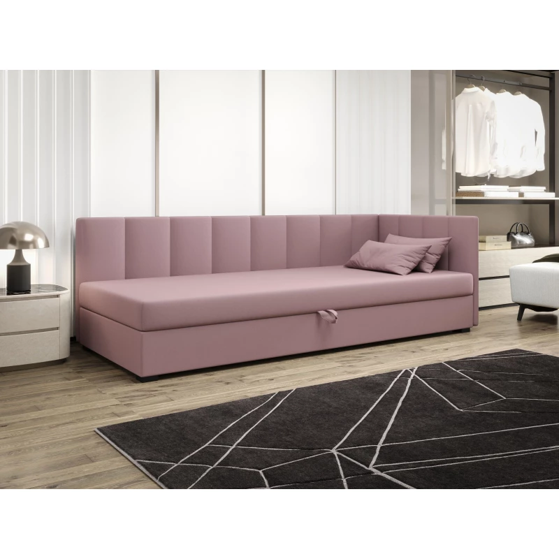 Jednolôžková posteľ 90x195 MANKA PLUS 1 - ružová