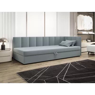 Jednolôžková posteľ 90x195 MANKA PLUS 1 - modrošedá