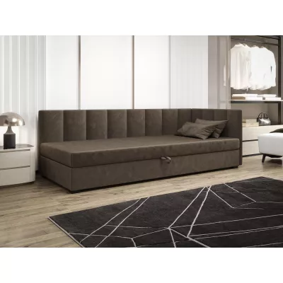 Jednolôžková posteľ 90x195 MANKA PLUS 1 - tmavo hnedá