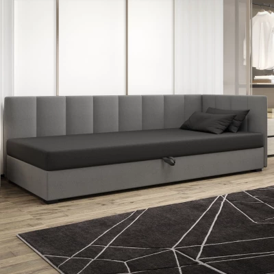 Jednolôžková posteľ 80x195 MANKA PLUS 2 - šedá / svetlo šedá