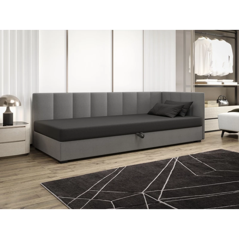 Jednolôžková posteľ 80x195 MANKA PLUS 2 - šedá / svetlo šedá