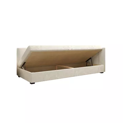 Jednolôžková posteľ 90x195 MANKA PLUS 2 - hnedá / ecru