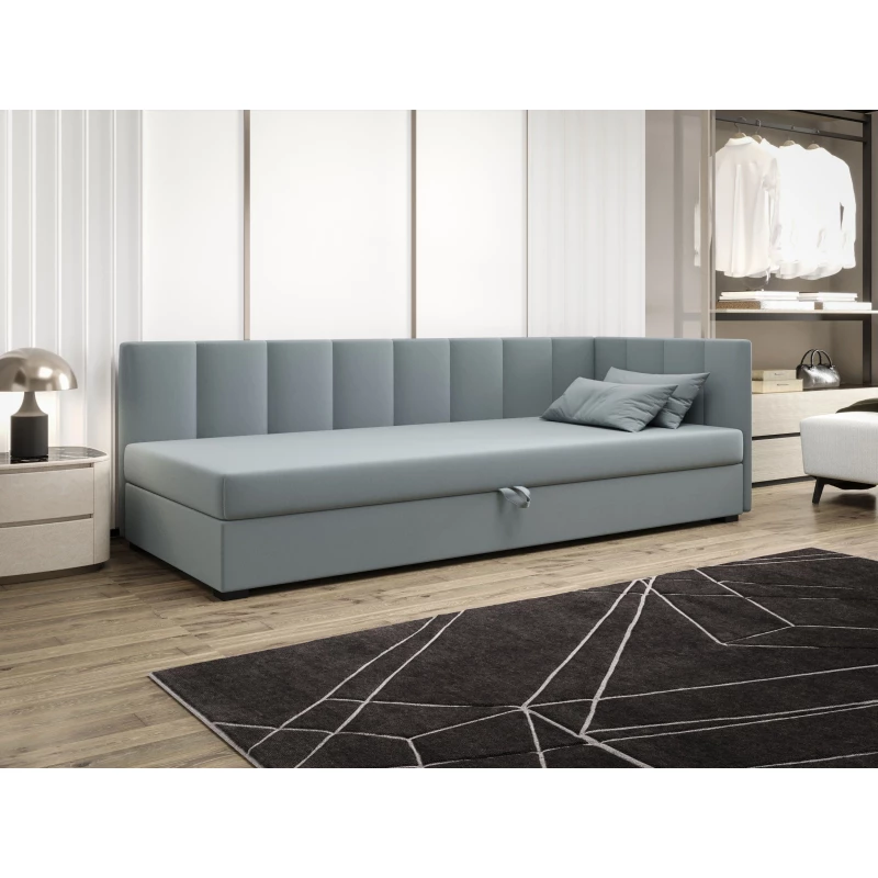 Jednolôžková posteľ 90x195 MANKA PLUS 2 - modrošedá