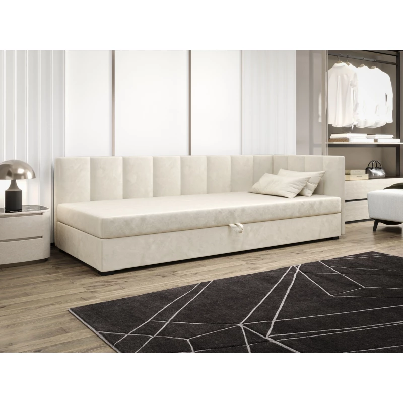 Jednolôžková posteľ 90x195 MANKA PLUS 2 - ecru