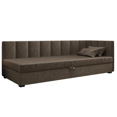 Jednolôžková posteľ 80x195 MANKA PLUS 2 - tmavo hnedá