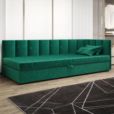 Jednolôžková posteľ 90x195 MANKA PLUS 2 - zelená