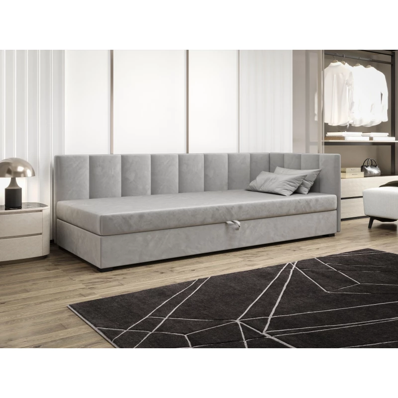 Jednolôžková posteľ 80x195 MANKA PLUS 2 - svetlo šedá