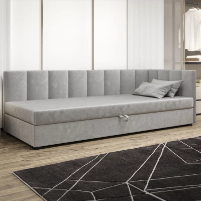 Jednolôžková posteľ 120x195 MANKA PLUS 2 - svetlo šedá