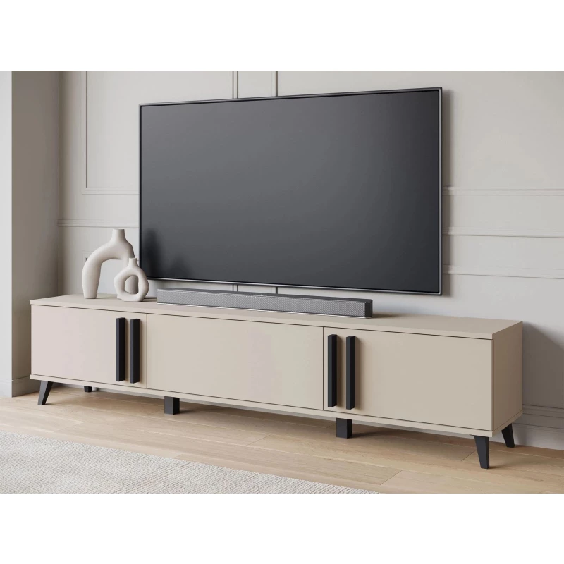 Široký televízny stolík POULSBO - congo / čierny grafitový