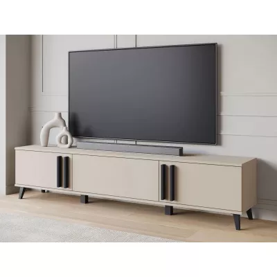 Široký televízny stolík POULSBO - congo / čierny grafitový