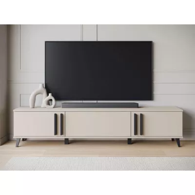 Široký televízny stolík POULSBO - congo / čierny grafitový