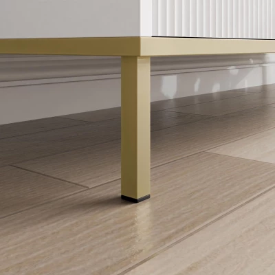 Konferenčný stolík PULLMAN - zlatý / biely Konferenčný stolík PULLMAN - zlatý / biely