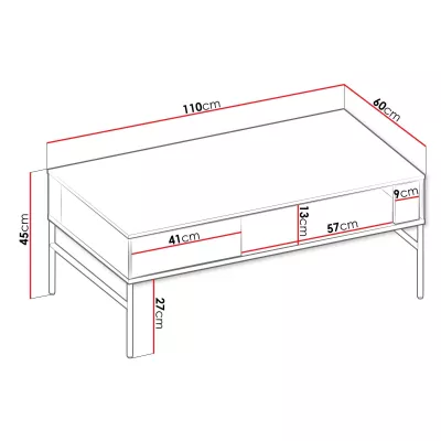 Konferenčný stolík ANACORTES - dub