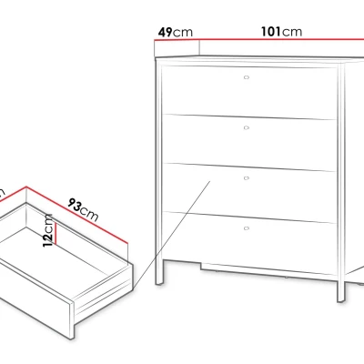 Zásuvková komoda REDMOND - piesková béžová / čierna + LED osvetlenie ZDARMA Zásuvková komoda REDMOND - piesková béžová / čierna + LED osvetlenie ZDARMA