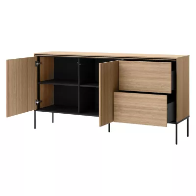 Široká kombinovaná komoda ANACORTES - dub