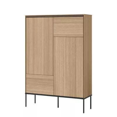 Vysoká komoda s dvierkami ANACORTES - dub