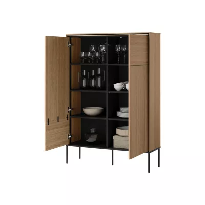 Vysoká komoda s dvierkami ANACORTES - dub