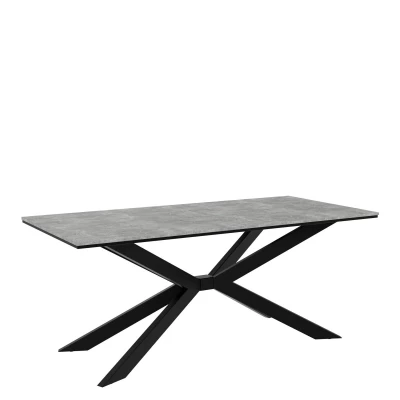 Dizajnový jedálenský stôl 190x90 LYNNWOOD - betón / čierny