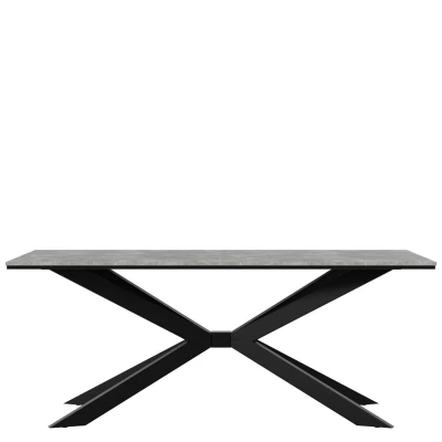 Dizajnový jedálenský stôl 190x90 LYNNWOOD - betón / čierny