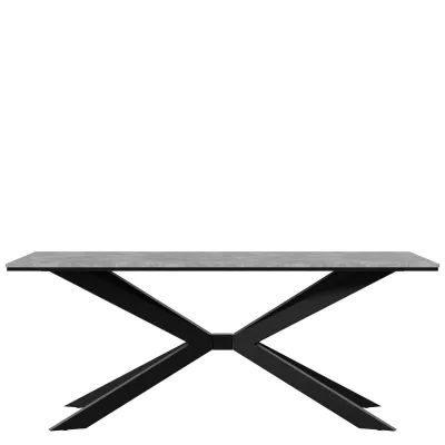 Dizajnový jedálenský stôl 190x90 LYNNWOOD - betón / čierny