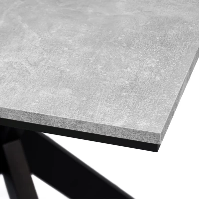 Dizajnový jedálenský stôl 90x90 MUKILTEO - dub wotan / čierny