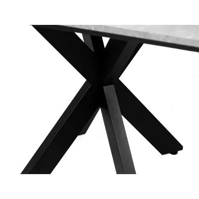 Dizajnový jedálenský stôl 90x90 MUKILTEO - mramor black royal / lesklý čierny / čierny