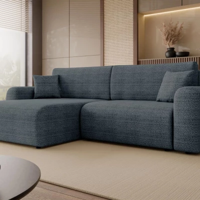 Rozkladacia rohová sedačka s úložným priestorom YAKIMA - modrá