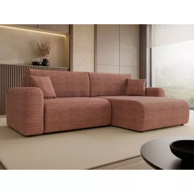 Rozkladacia rohová sedačka s úložným priestorom YAKIMA - tehlová