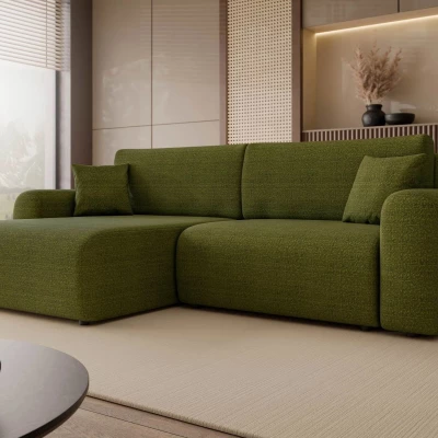 Rozkladacia rohová sedačka s úložným priestorom YAKIMA - zelená 2