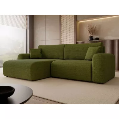 Rozkladacia rohová sedačka s úložným priestorom YAKIMA - zelená 2