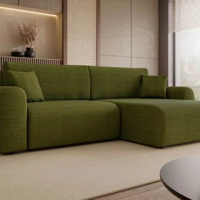 Rozkladacia rohová sedačka s úložným priestorom YAKIMA - zelená 2