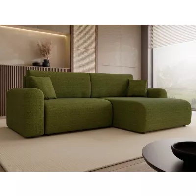 Rozkladacia rohová sedačka s úložným priestorom YAKIMA - zelená 2