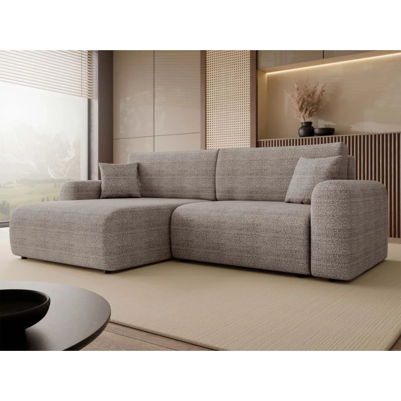 Rozkladacia rohová sedačka s úložným priestorom YAKIMA - popolavá