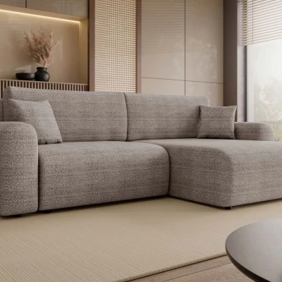 Rozkladacia rohová sedačka s úložným priestorom YAKIMA - popolavá