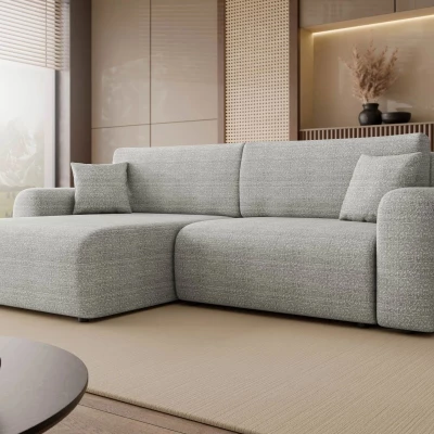 Rozkladacia rohová sedačka s úložným priestorom YAKIMA - svetlá šedá