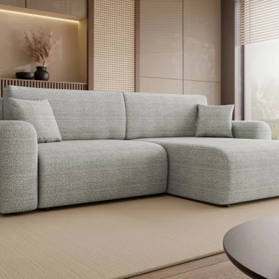 Rozkladacia rohová sedačka s úložným priestorom YAKIMA - svetlá šedá