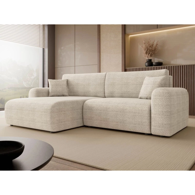 Rozkladacia rohová sedačka s úložným priestorom YAKIMA - béžová 2