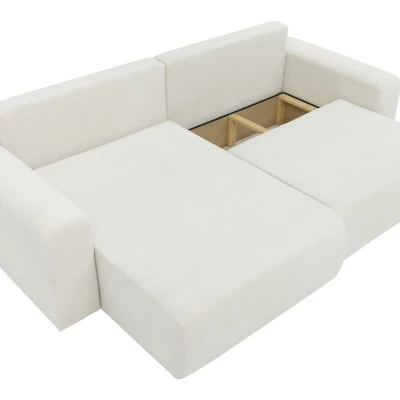 Rozkladacia rohová sedačka s úložným priestorom YAKIMA - svetlá šedá