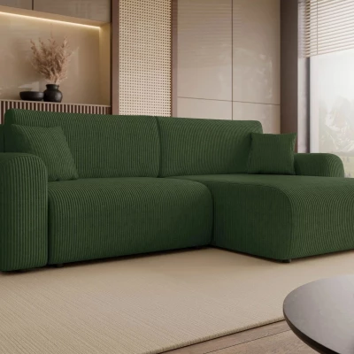 Rozkladacia rohová sedačka s úložným priestorom YAKIMA - zelená 1