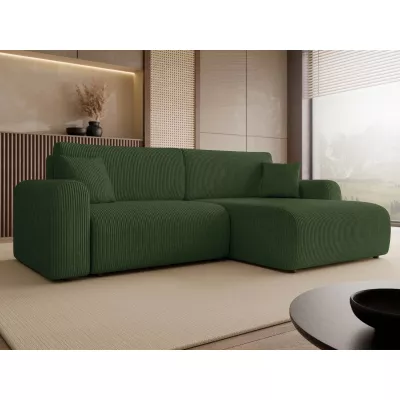 Rozkladacia rohová sedačka s úložným priestorom YAKIMA - zelená 1