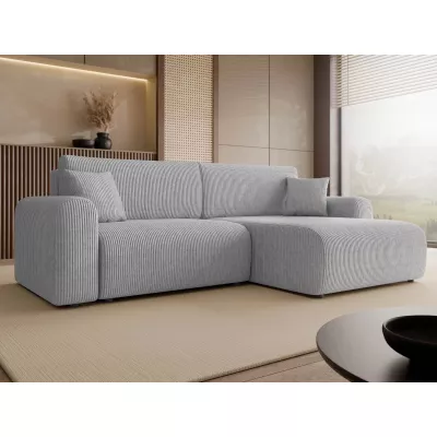 Rozkladacia rohová sedačka s úložným priestorom YAKIMA - svetlá popolavá